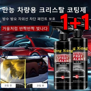 1+1[다용도] 만능 차량용 코팅제 자동차 케어 스프레이 나노 코팅액 긁힘을 방지하고 고온 보호, 500ML*1, 1개