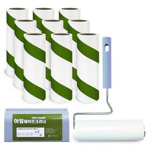 아임 사선컷팅 테이프크리너 핸들+리필90회x10개 테이프클리너, 단품