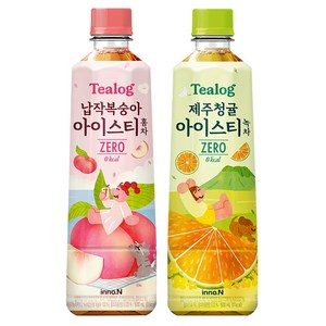 티로그 납작복숭아 홍차 12개+제주청귤 녹차 12개, 1세트, 500ml