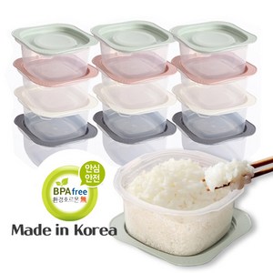 포그램 국내산 전자레인지 냉동밥 보관용기 300ml, 12개