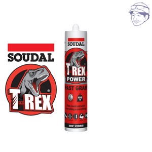 SOUDAL 수달 티랙스 파워 패스트 그랩 티렉스 백색 T-REX 건축 실내용 강력접착제 실리콘 접착제, 1개