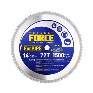 스틸포스 파이프용 원형톱날 355mm TH-SC355SBP 72T, 1개