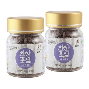 인산죽염 최은아박사 9회구운 자죽염 고체 60g, 2개