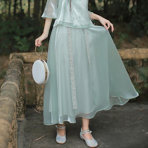 여성용 자수 스트링 개량 한복 저고리 스커트 뉴타임즈 N650L634