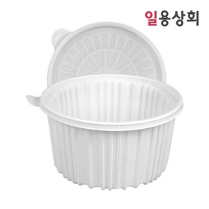 [ILYONG] 탕용기 JH 225파이 대 3000ml 100세트 PP 백색, 100개, 1세트