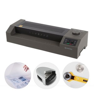 카피어랜드 프로라미 코팅기 다크그레이 A3 4롤러 고급형 스틸 HC-4330 +코팅지+코너라운더+롤러커터, HC4330-black