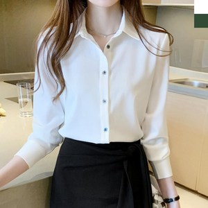 [오노마] ONM 레이스 여자블라우스 여성 코디 봄 롱셔츠 여자