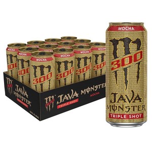 Monster Energy Java 300 트리플 샷 로버스트 커피 + 크림 450ml15온스 12팩 150963, 450ml, 12개