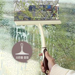 제이엠리빙 욕실 스퀴지 물기 제거기 물기제거 스퀴즈 화장실 밀대 유리 차 버스 싱크대 핸드 브러쉬 길이조절 닦이 청소도구 창 전용, 베이지, 아이보리, 1개