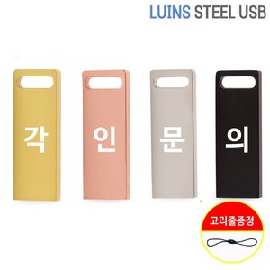 루인스 USB 2.0 소형 4GB 저용량 컴퓨터 유에스비 블랙 4기가 + 고리줄, 16GB, 1개