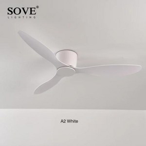 실링팬 SOVE 모던 로우 플로어 DC 모터 블랙 화이트 30W 원격 제어 심플한 가정용 220V, 42 inch, 1) A2 White  42 inch, 9) A2 White  42 inch