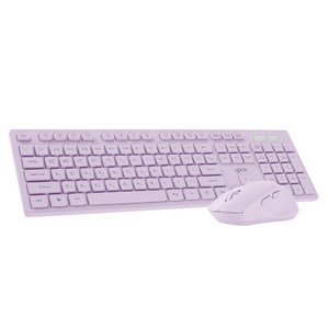 지클릭커 OFFICE PRO WMK10 무소음 무선 키보드 마우스 세트 건전지포함, 퍼플