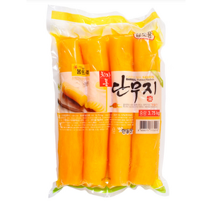 봄뜨래 치자통단무지(국산무) 3.75kg, 1개