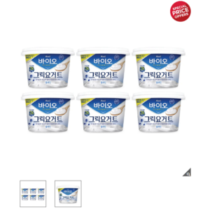 매일바이오 그릭요거트 무가당 플레인 대용량 400g, 6개