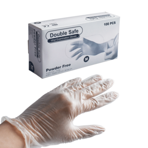 니트릴장갑 대용 저자극 피부보호 더블세이프 PVC 비닐장갑, 100개, 블루