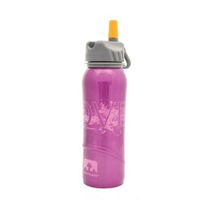나탄 스틸 스포츠 물통 + 스트로우 2p, 러브 퍼플, 700ml, 1개
