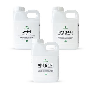 감성리빙 베이킹소다+과탄산소다+구연산 천연세제 세트, 1개