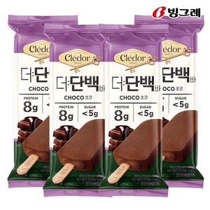 [빙그레] 끌레도르 더단백바 초코 단백질 아이스크림, 12개, 85ml