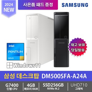 삼성 데스크탑5 DM500SFA-A24A 4GB/SSD128GB/WIN11 - N, 블랙, 256GB, 4GB, WIN11 Po