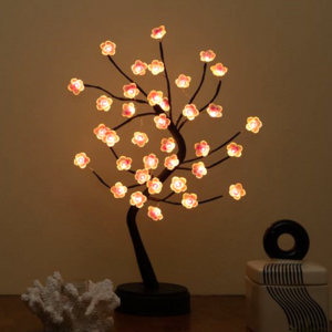 이코노미쿠스 LED 무선 감성 나무 침대 간접 조명 전등 수면등 무드등 크리스마스, 벚꽃
