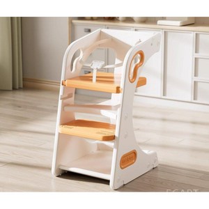 베이비체어 하이체어 식당아기의자 성장형, D. 베이비 벤치 오렌지  기본 스타일