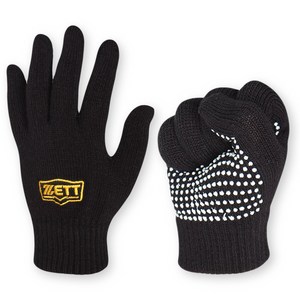 ZETT 니트장갑 BGK-70 방한 야구장갑 S~L 동계, 블랙