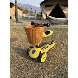 스쿳앤라이드 바구니 손잡이 발받침, 브라운 바구니, 1개