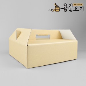 [용기는요기] 다용도 손잡이 박스 9호 포장박스 치킨 도너츠 꽈배기 답례품 (50개), 1세트, 50개