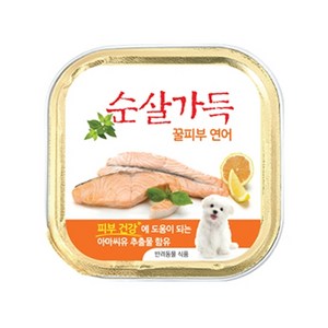 순살가득 꿀피부 연어 100g 강아지캔, 단품, 1개