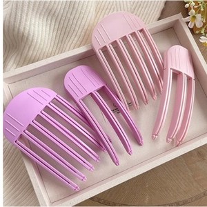 새로몰즈 틱톡커 헤어 정수리 뿌리볼륨 가르마 앞머리 스타일링 집게핀 3핀+6핀 세트, 2개, 라이트핑크