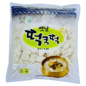 옛날 떡국떡 3kg x 4개 (박스) 약 80인분_대용량, 12kg, 1박스