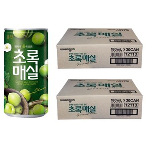 웅진 초록매실 페트, 180ml, 60개