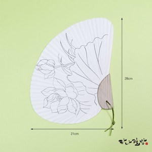 나비부채 大민화도안부채연화도1고급한지부채하나필방, 단일수량