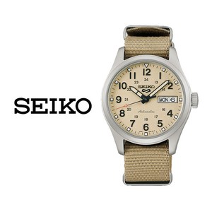 세이코5 세이코 SEIKO 5 스포츠 필드워치 오토매틱 베이지 남성 나토밴드 손목시계 SRPJ83K1