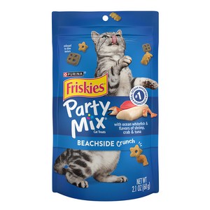 퓨리나 프리스키 파티믹스 비치사이드, 비치사이드(리얼참치 + 새우 + 게살 혼합맛), 60g, 10개