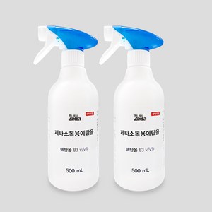 미스터제타 뿌리는 에탄올 83% 500ml 2개 소독제 살균 방역 스프레이 소독용, 0.5l