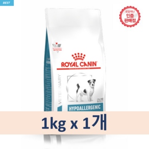 로얄캐닌 독 하이포알러제닉 스몰독 3.5kg HYPOALLERGENIC SMALL DOG 건사료>처방식, 1kg, 1개