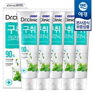 2080 닥터크리닉 구취케어 치약 140g, 5개
