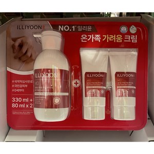 일리윤 가려움 토탈케어 크림 330ml 1개 + 80ml x 2개, 1세트