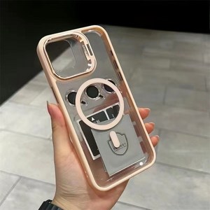 비비스 iphone 고급 반 투명 케이스 렌즈 보호 필림 강화유리 증정 아이폰 15프로맥스 케이스 방충격 맥세이프 아이폰14 거치대 아이폰15 시리즈 15Pro Max 케이스