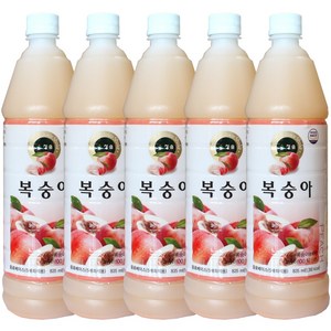 청솔 복숭아 음료베이스 / 과일원액, 835ml, 5개