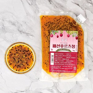 포유 패션후르츠청 카페 패션후르츠 에이드 대용량 1kg [유통기한 2025-07-17], 5개, 1개입