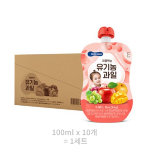 베베쿡 처음먹는 유기농 사과와 당근 100ml, 사과 + 당근 혼합맛, 10개