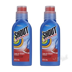 [1+1]샤우트 울트라 젤 브러쉬 강력 얼룩 제거제 246ml SHOUT ADVANCED STAIN REMOVER BRUSH, 2개