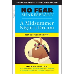 Midsumme Night's Deam: No Fea Shakespeae Deluxe Student Edition Volume 29 Papeback, Spaknotes