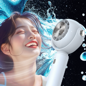 쿨브리즈 냉각 에어컨 휴대용 선풍기 무선 무소음 USB 미니 손선풍기, 화이트