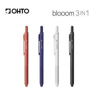 OHTO Blooom 3in1 블룸 멀티펜 4색 오토 멀티펜, 화이트, 1개