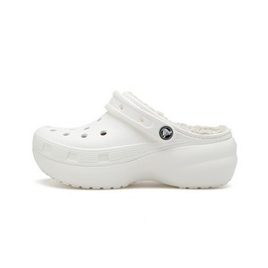 S마켓 NC고잔 CROCS 크록스 클래식 플랫폼 라인드 클로그 (207938-100) 겨울 클로그 따뜻하고 보송보송한 내부촉감! 가볍고 편안함을 제공!