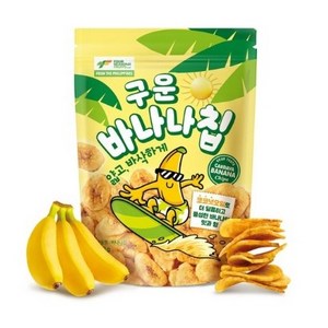 얇고 바삭한 구운 바나나칩, 450g, 1개