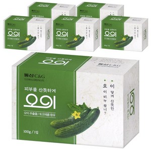 동산씨앤지 오이 비누, 100g, 6개